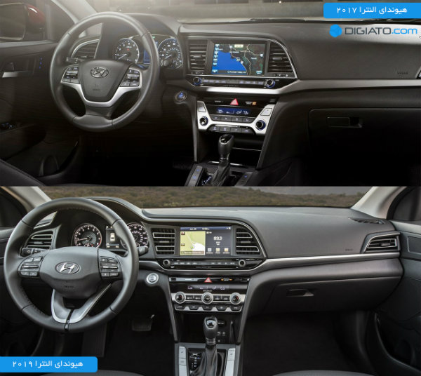 Hyundai Elantra 2019 vs 2017 interior
